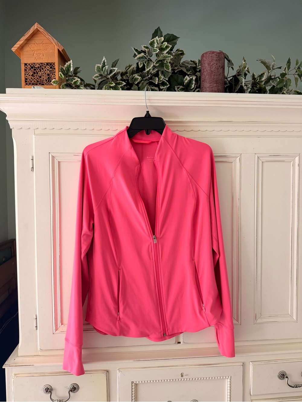 Athleta Cerise Pink Salutation Utility Jacket, Spring 2026, Size L, Like New